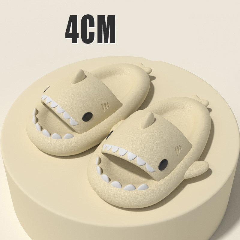 Adult's Slippers Indoor Outdoor Funny Shark Cartoon - Update Avenue 