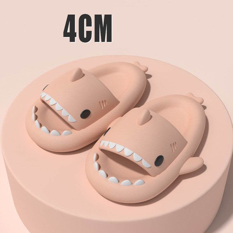 Adult's Slippers Indoor Outdoor Funny Shark Cartoon - Update Avenue 
