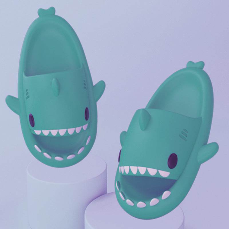Adult's Slippers Indoor Outdoor Funny Shark Cartoon - Update Avenue 