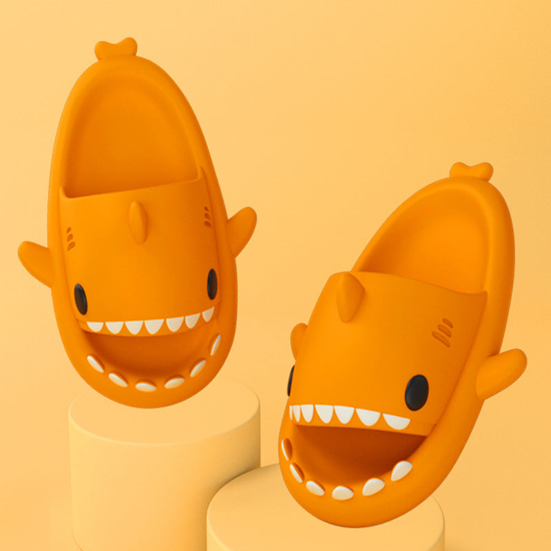Adult's Slippers Indoor Outdoor Funny Shark Cartoon - Update Avenue 