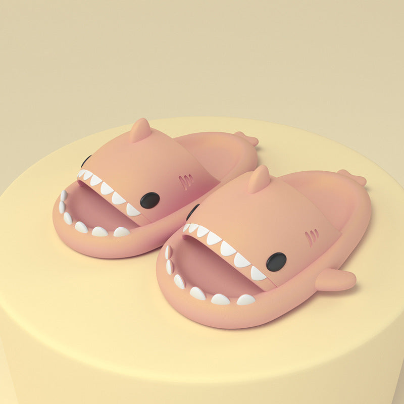 Adult's Slippers Indoor Outdoor Funny Shark Cartoon - Update Avenue 