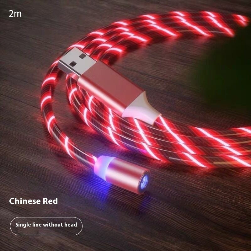 Magnetic Charging Cable Streamer Fast Charging Cable Lighting Micro USB Cable LED Magnet Charger Type-C Cable null