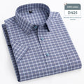 Men's Pure Cotton Short-sleeved Oxford Check Shirt