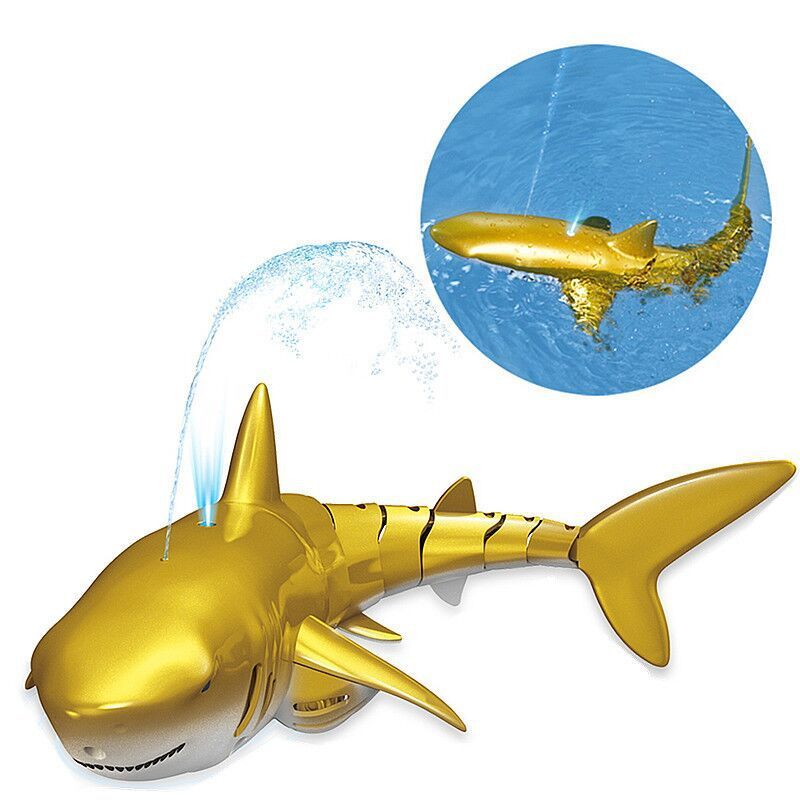 2.4G Remote Control Water Jet Shark Funny Water Spray Simulation Whale Animals Submarine Remote Control Fish null