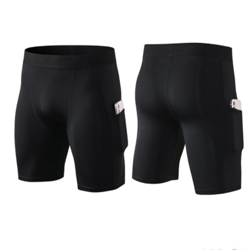 Men's PRO Tight Gym Shorts With Pockets Sports null