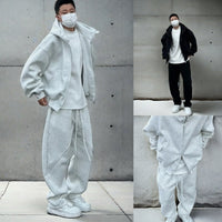 Thickened Casual Sportswear Set For Men Loose Fitting Hooded Jacket And Matching Pantstwo Piece Set