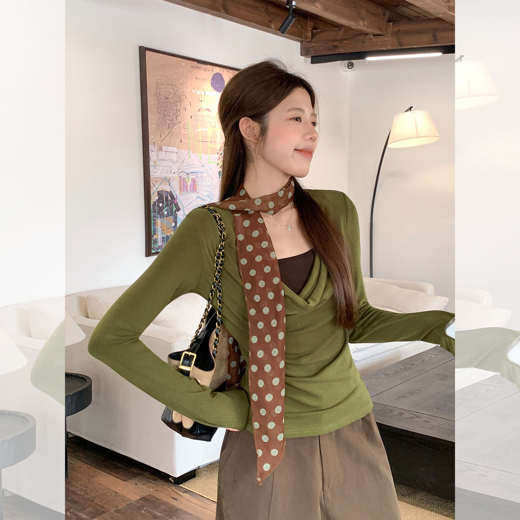 Off-shoulder Scoop-neck Top Thats Slimming And Figure-flattering