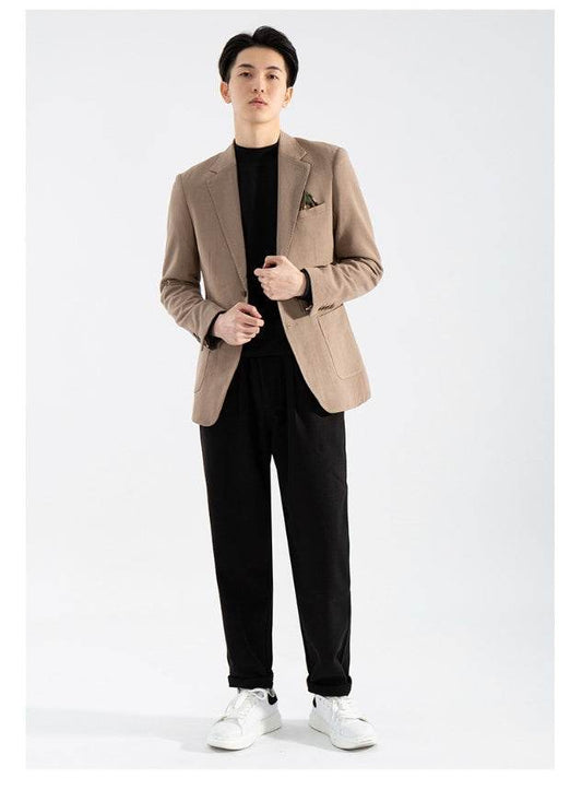 Apo Men Suit Coat Men S New Korean Fashion Slim Fit Men S Single Breasted Leisure Business Coat - Update Avenue 