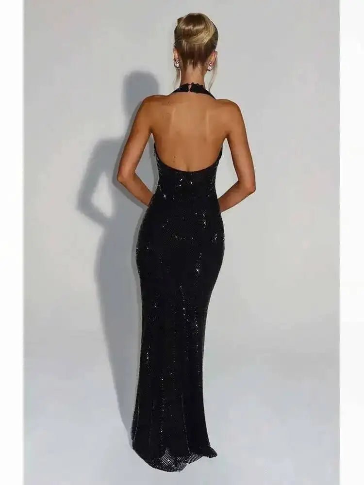 Avrilyaan Shiny Sequin Nightclub Deep V Backless Sexy Party Dress Women Halter 2025 Summer Dress Slim Bodycon Maxi Long Dresses 81002green Avrilyaan Shiny Sequin Nightclub Deep V Backless Sexy Party Dress Women Halter 2025 Summer Dress Slim Bodycon Maxi Long Dresses - shop_name