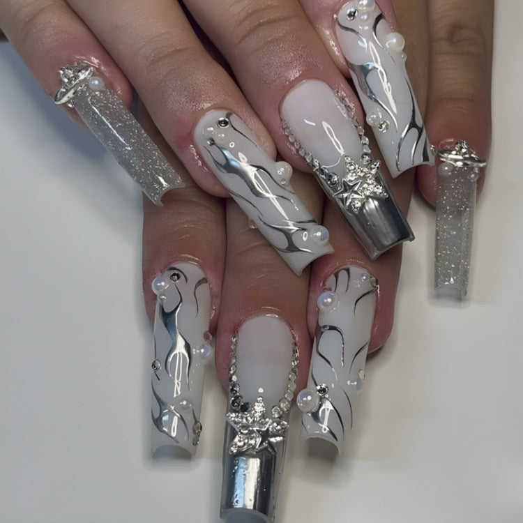 Super Long Diamond Wearing Armor European And American Foreign Trade Nail Stickers