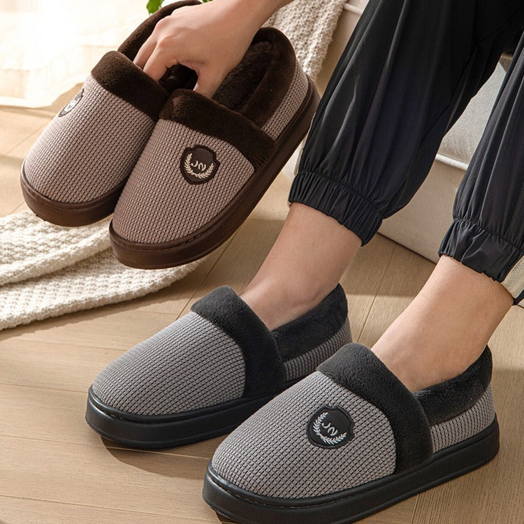 Fleece-lined Warm Thick-soled Non-slip Cotton Shoes Indoor And Outdoor Wear