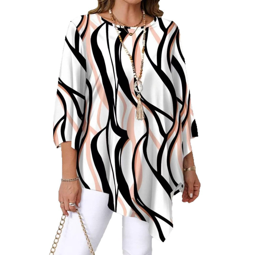 Relaxed, Casual Top With An Asymmetrical Hem