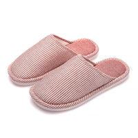 Household Stripes Home Indoor Non Slip Cotton Slippers