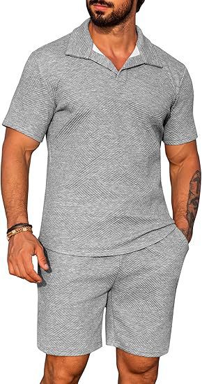 Men's Casual Solid Color Polo Short Oversleeves