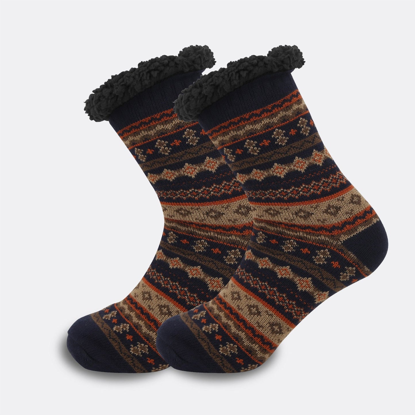 Ethnic Style Men's Thickened Warm Non-slip Room Socks null