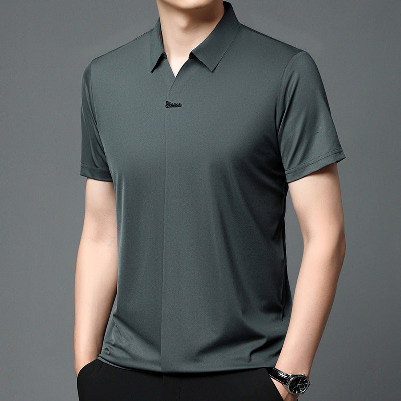 Breathable Business T-shirt Men's Short Sleeve