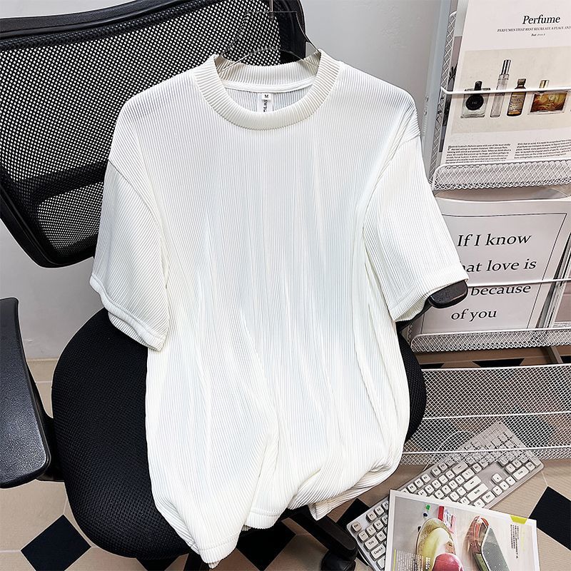 Summer Casual Ice Silk Men's T-shirt Short Sleeve