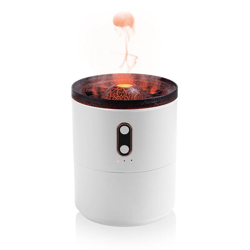 Volcanic Flame Aroma Essential Oil Diffuser USB Portable Jellyfish Air Humidifier Night Light Lamp Fragrance Humidifier null