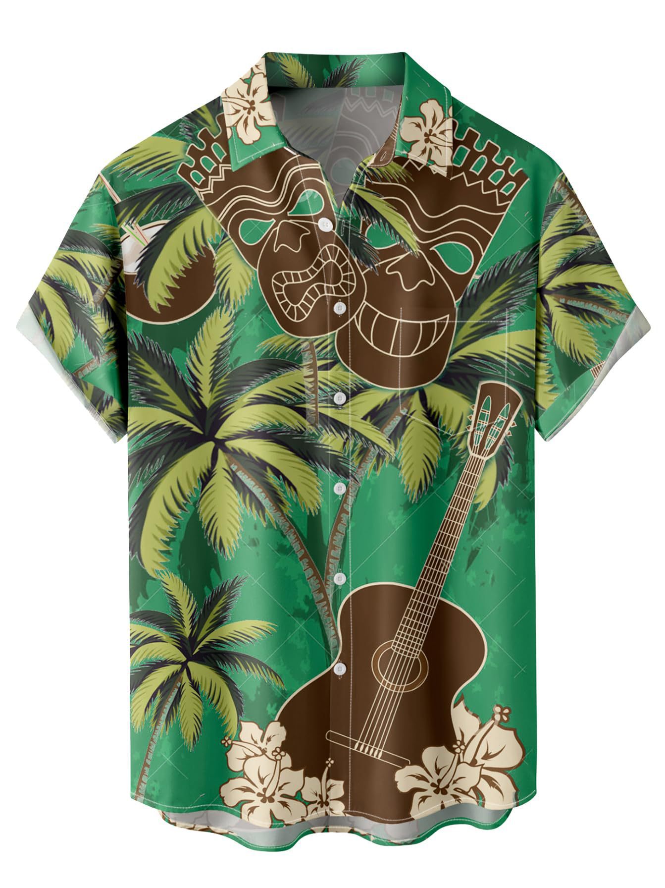 Men's Casual Printing Short Sleeve Shirt Plus Size