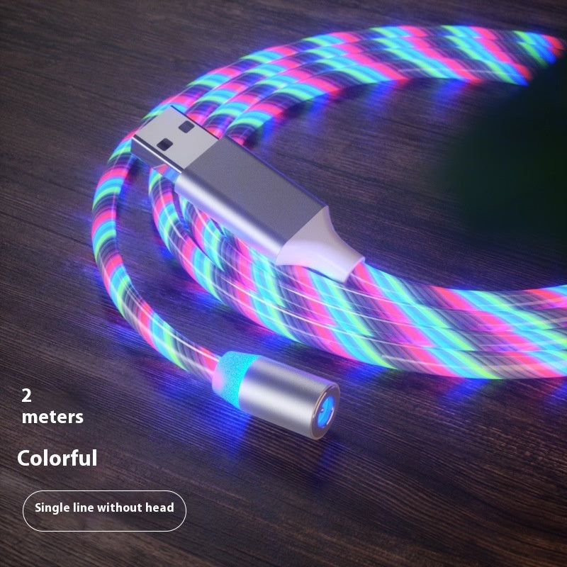 Magnetic Charging Cable Streamer Fast Charging Cable Lighting Micro USB Cable LED Magnet Charger Type-C Cable null