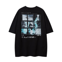 Men's Geometric Abstract Pattern Printed Short-sleeved T-shirt