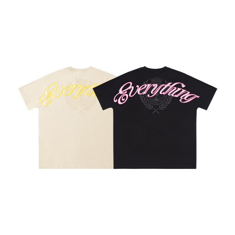 Street Tide Brand Pure Cotton Loose Short Sleeve Top