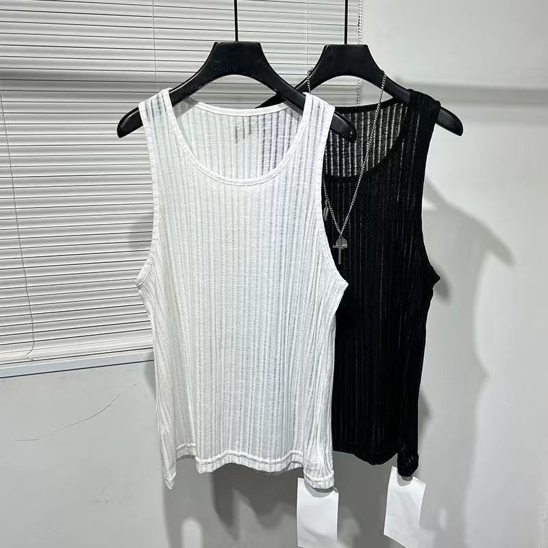 Men's Hollow Out See Through Lightweight T-shirt Vest
