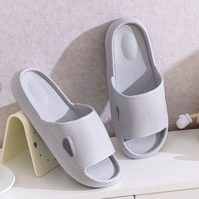 Solid Color Thick Bottom Home Slippers Summer Non-slip Floor Bathroom Slipper Women Men Couples Shoes null