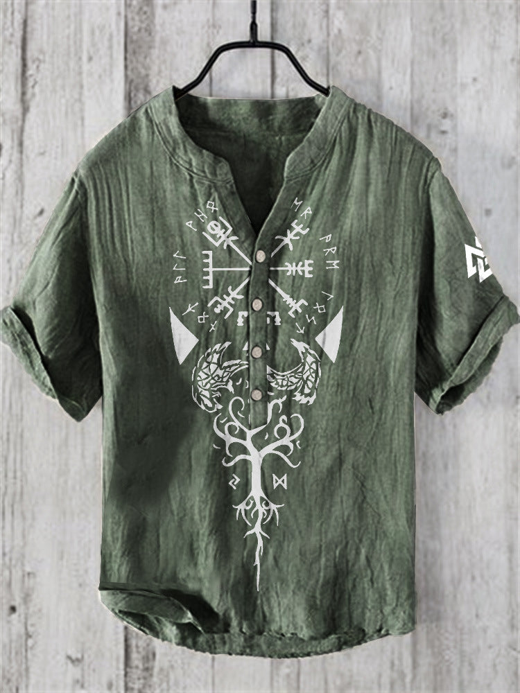 Plus Size Digital Printing Men's Short Sleeve