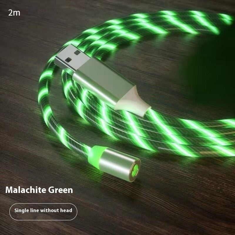 Magnetic Charging Cable Streamer Fast Charging Cable Lighting Micro USB Cable LED Magnet Charger Type-C Cable null