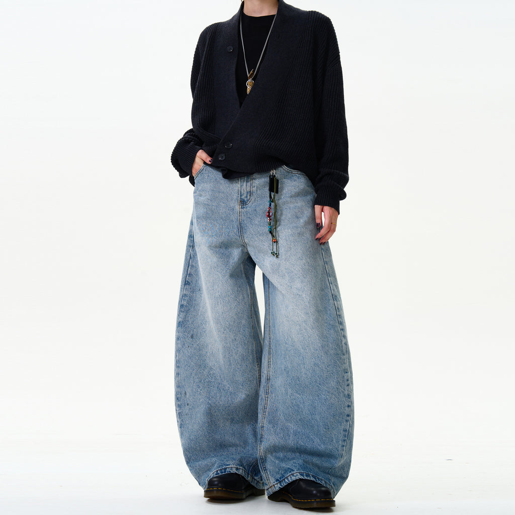 Classic Washed Machete Jeans For Men And Women