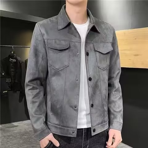 Casual Handsome Solid Color Loose Men's Top