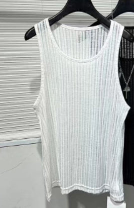 Men's Hollow Out See Through Lightweight T-shirt Vest