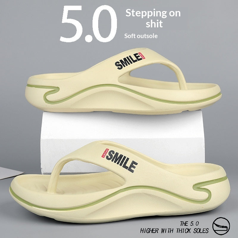 Mens Outdoor Step-on-poop Themed Flip-flops