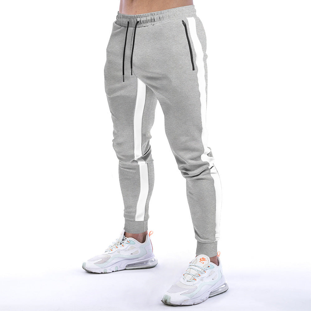 European And American Sports Men's Solid Color Fitness Trousers null