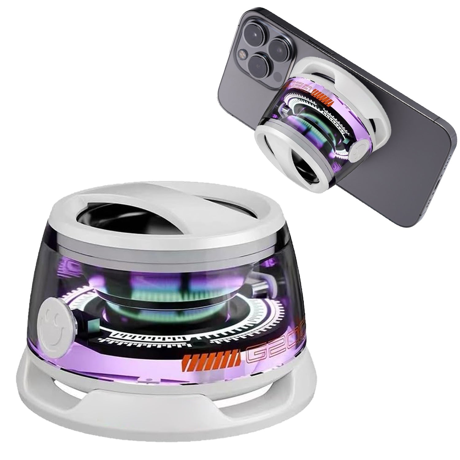 Portable Bluetooth Speaker G200 RGB Lighting Speaker BT5.3 Mini Sound Box 7 Hours Playback Magnetic Phone Holder null