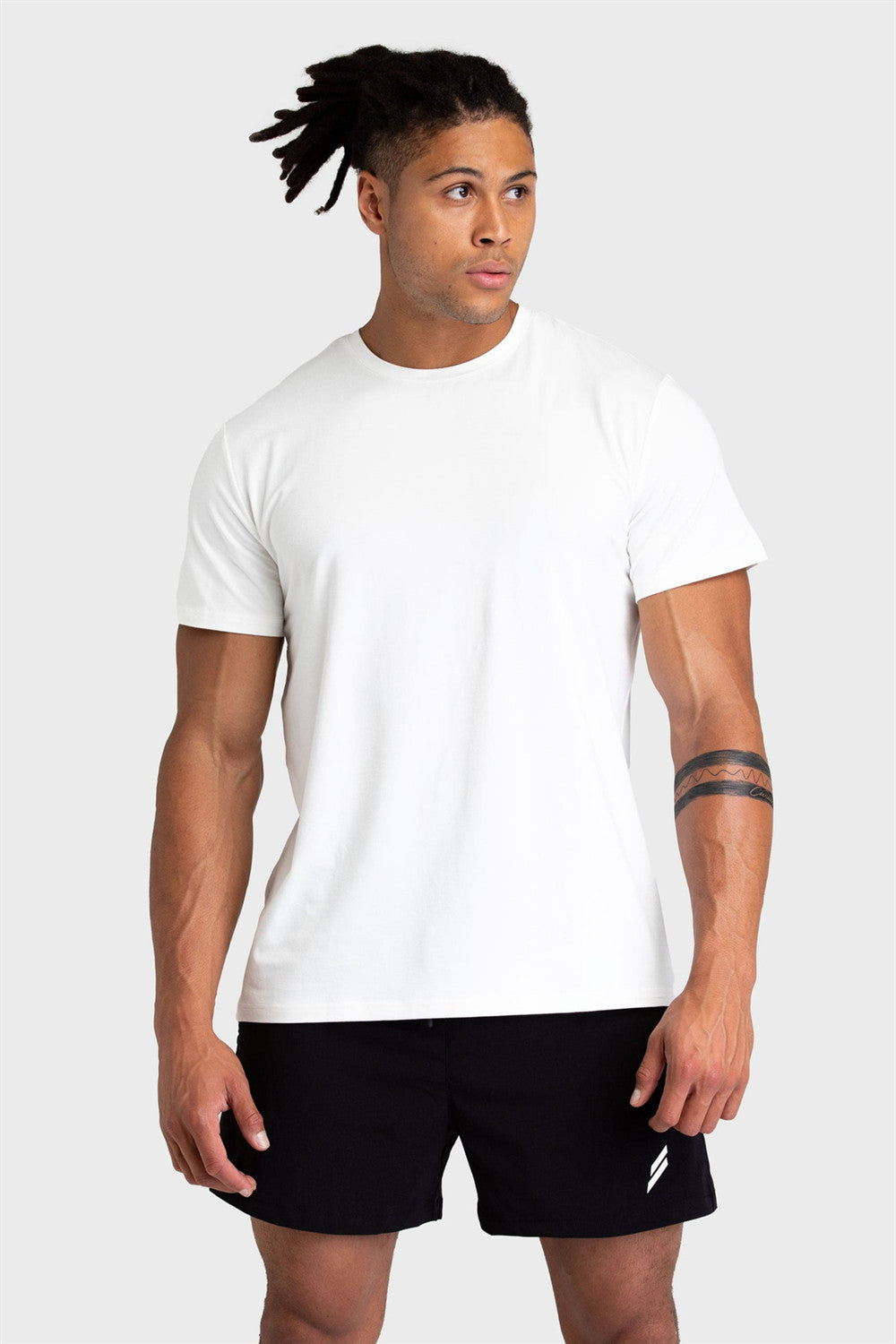 Muscle Workout Short Sleeve Men's Summer Casual Slim Fit Crew Neck Cotton T-shirt
