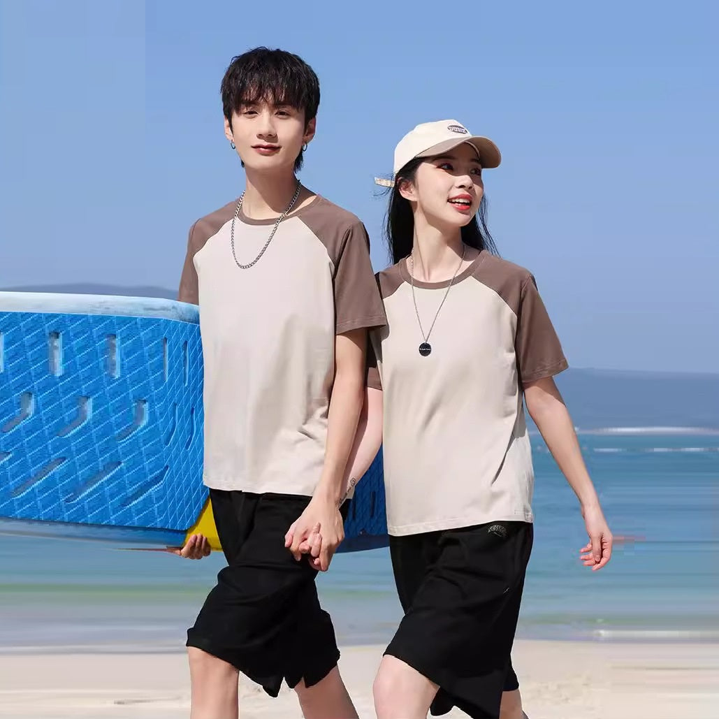 Round Neck T-shirt Work Clothes Printing