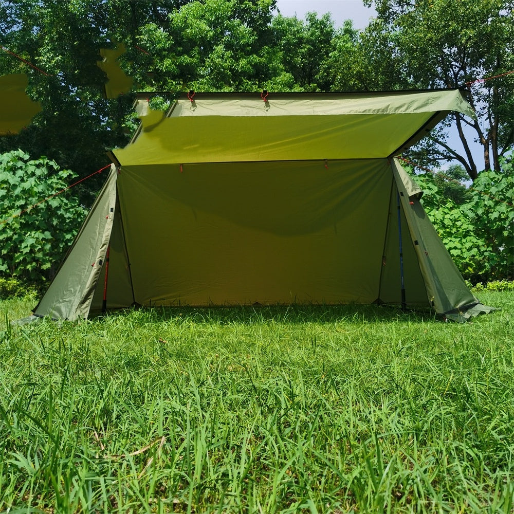 Lightweight Shelter With Snow Skirt Cold Protection In Winter Wild Camping Pyramid Tent null