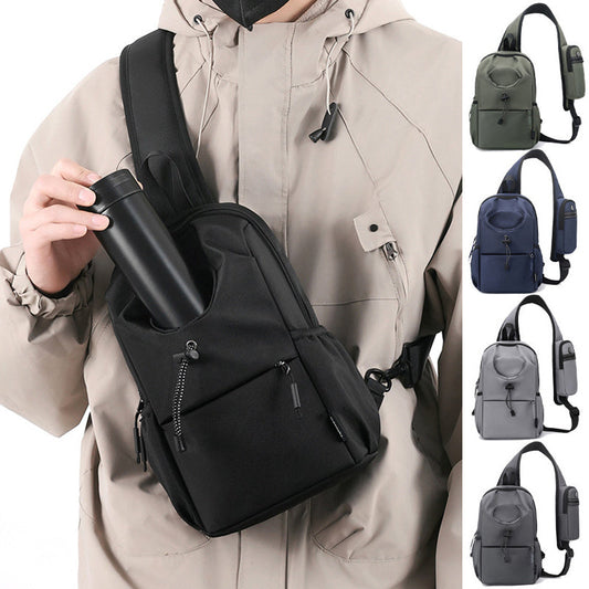 Men's Oxford Cloth Splash-proof Shoulder Crossbody Chest Bag null