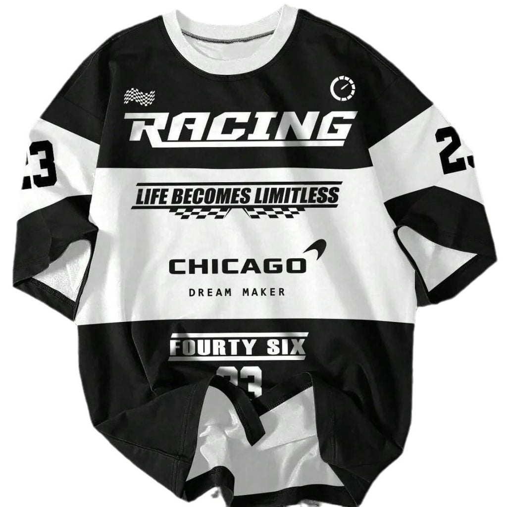 3D Digital Printed Round Neck Short Sleeve