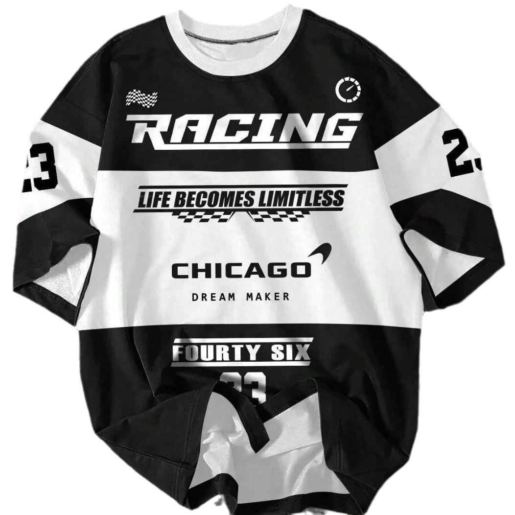 3D Digital Printed Round Neck Short Sleeve