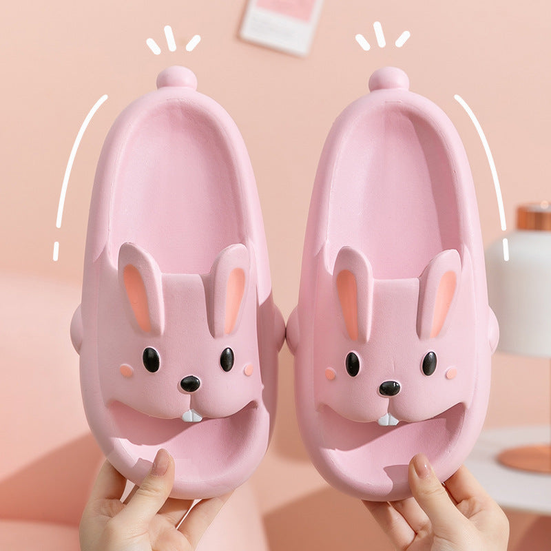 Cute Rabbit Slippers For Kids Women Summer Home Shoes Bathroom Slippers null