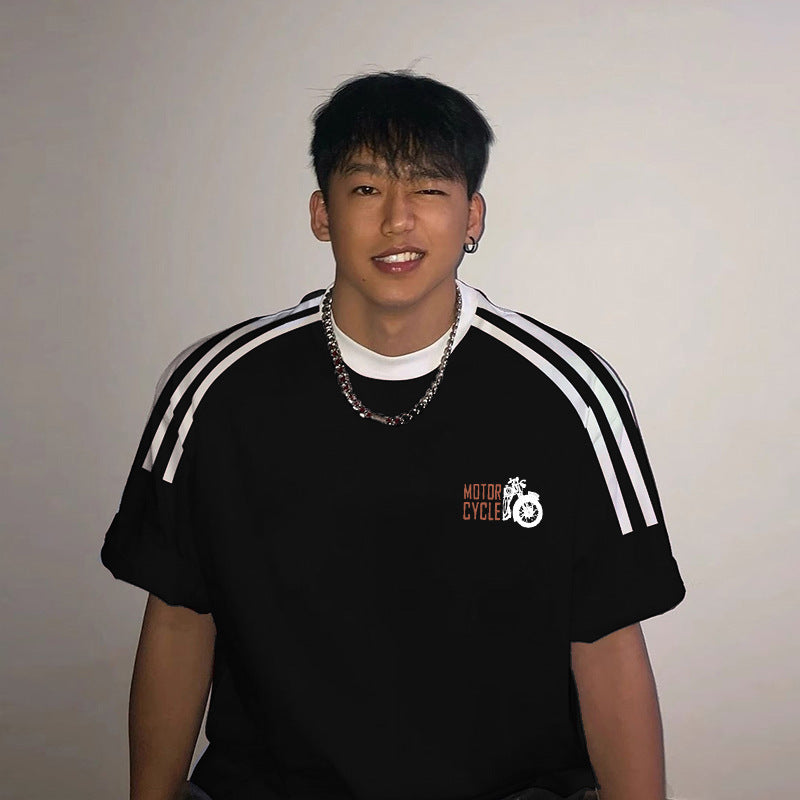 Summer Short-sleeved T-shirt Student Top Round Neck