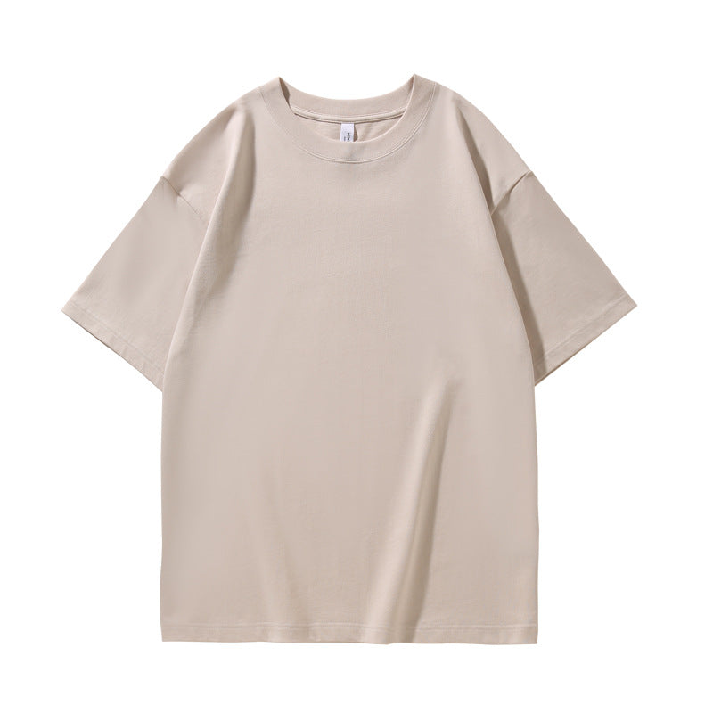 280G32 Double Yarn Heavy Double Yarn Men's And Women's Same Style Short Sleeve