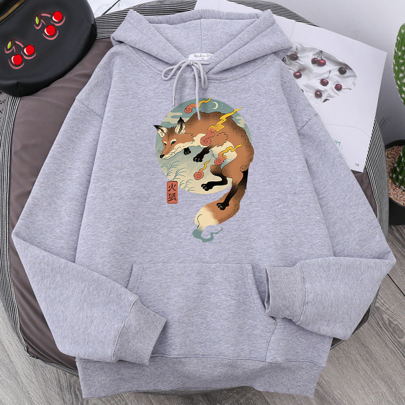 Fashion Pullover Print Hoodie Sweatshirt Plus Fleece Hoodie Men's Sweater null