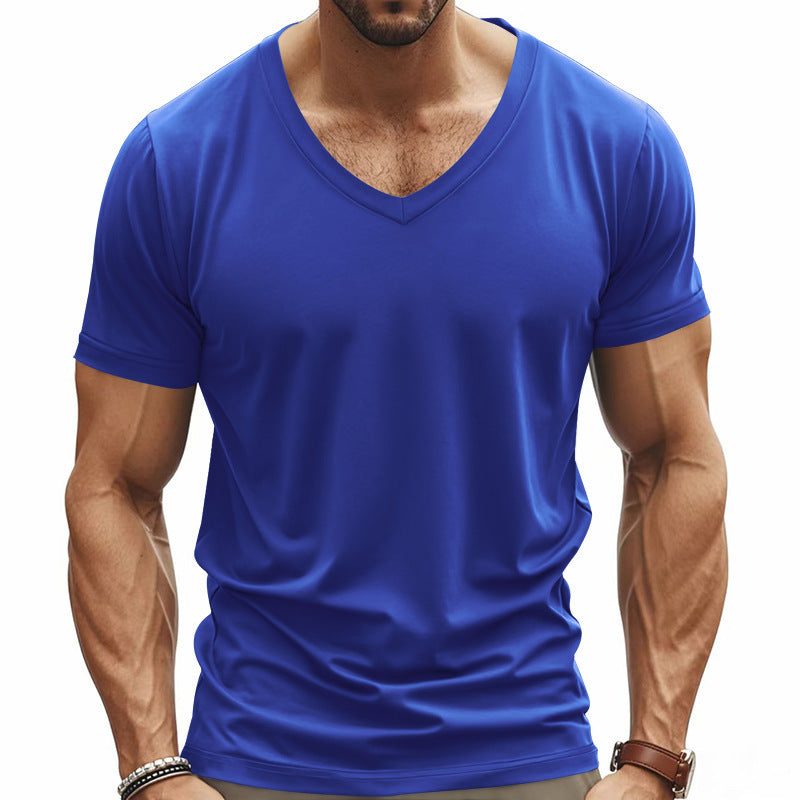 Solid Color Loose American Summer Men's T-shirt