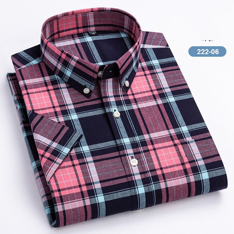 Summer Fashion Casual Men's Shirt Plaid