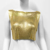 Women's Metal Sequins Top Sweet And Spicy Style Vest