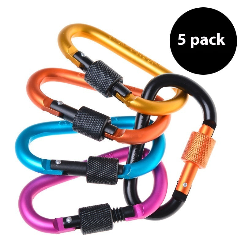 5 Backpacks D-type Hanging Buckle Hanger Outdoor Multifunctional Climbing Button Carabiner null